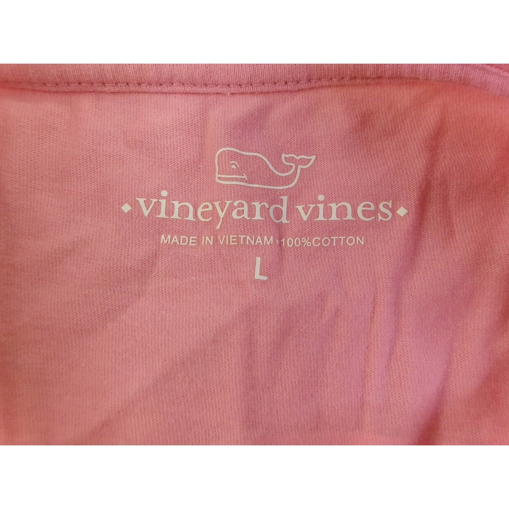 Vineyard Vines Mens Pink Floral Whale Long Sleeve Pocket T-Shirt L 1V014535 - Picture 3 of 6